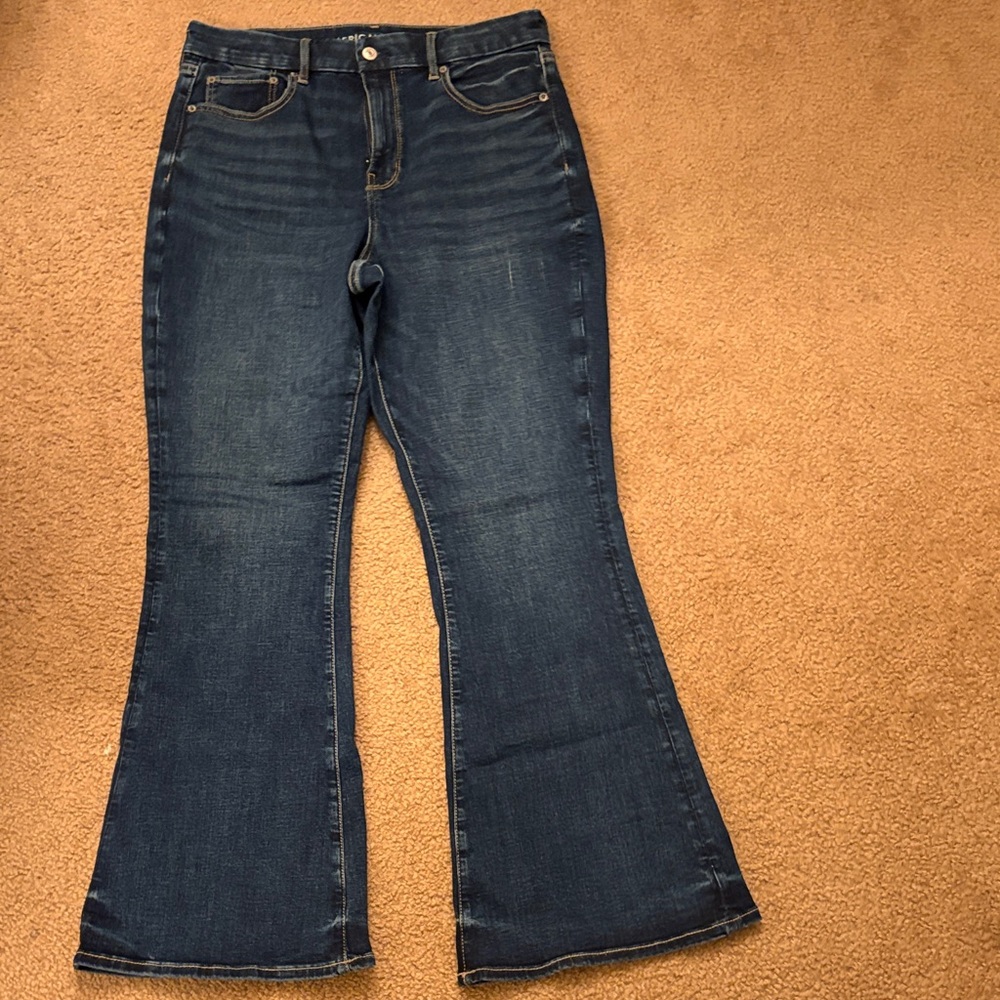 American Eagle Outfitters Dark Blue Flare Jeans